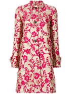 Valentino Flower Jacquard Coat - Nude & Neutrals