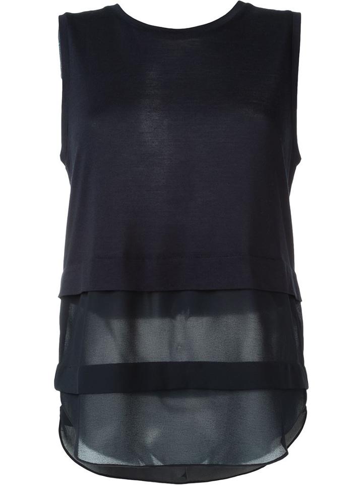 Michael Michael Kors Layered Semi-sheer Blouse