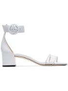 Jimmy Choo Jaimie 40 Leather And Pvc Sandals - White