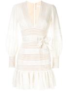 Zimmermann Corsage Linear Short Dress - White