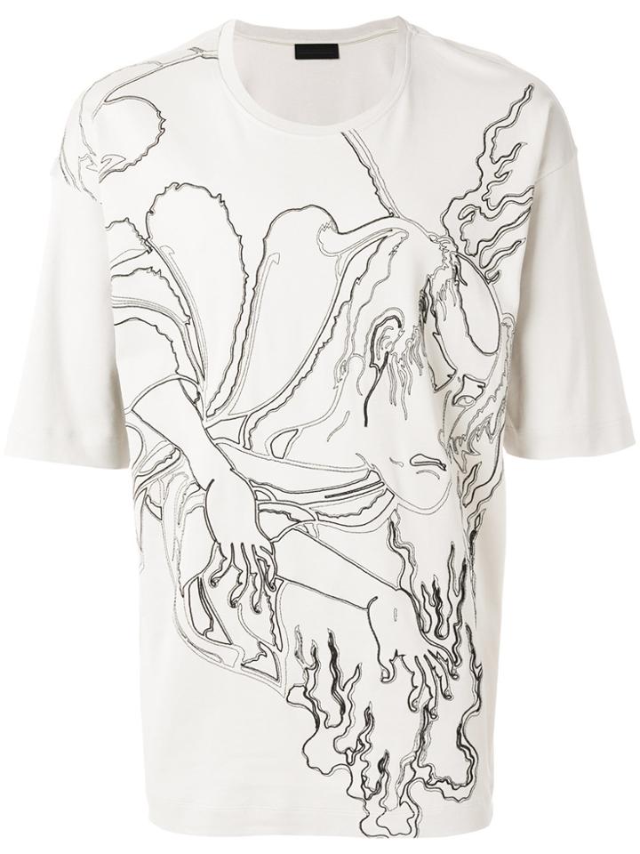 Diesel Black Gold Titan Flame T-shirt - Grey