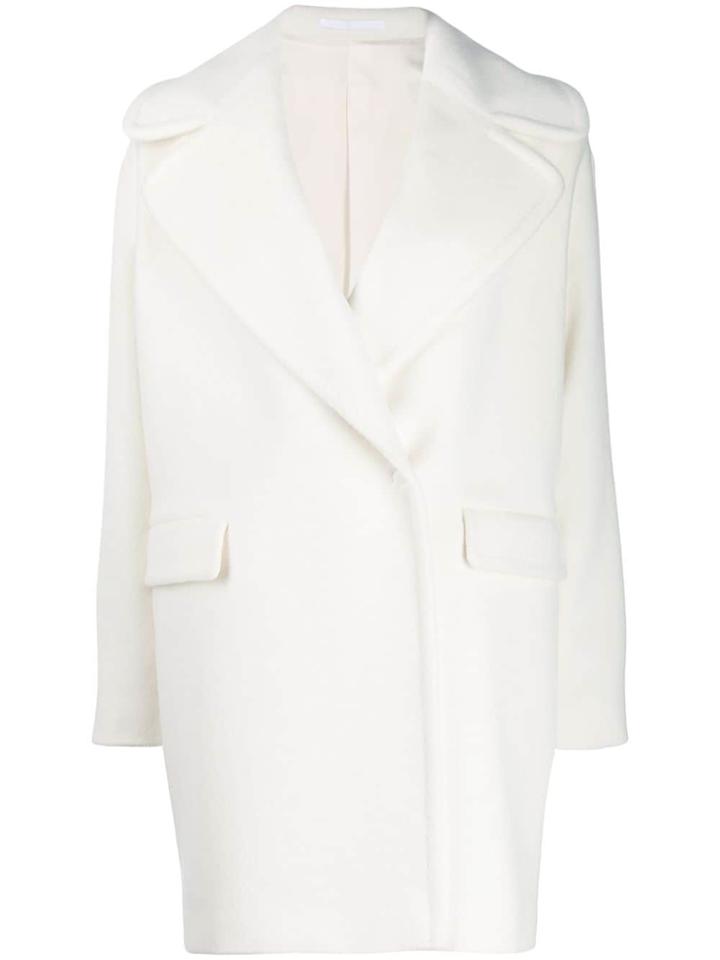 Tagliatore Single-breasted Wide-laped Coat - White