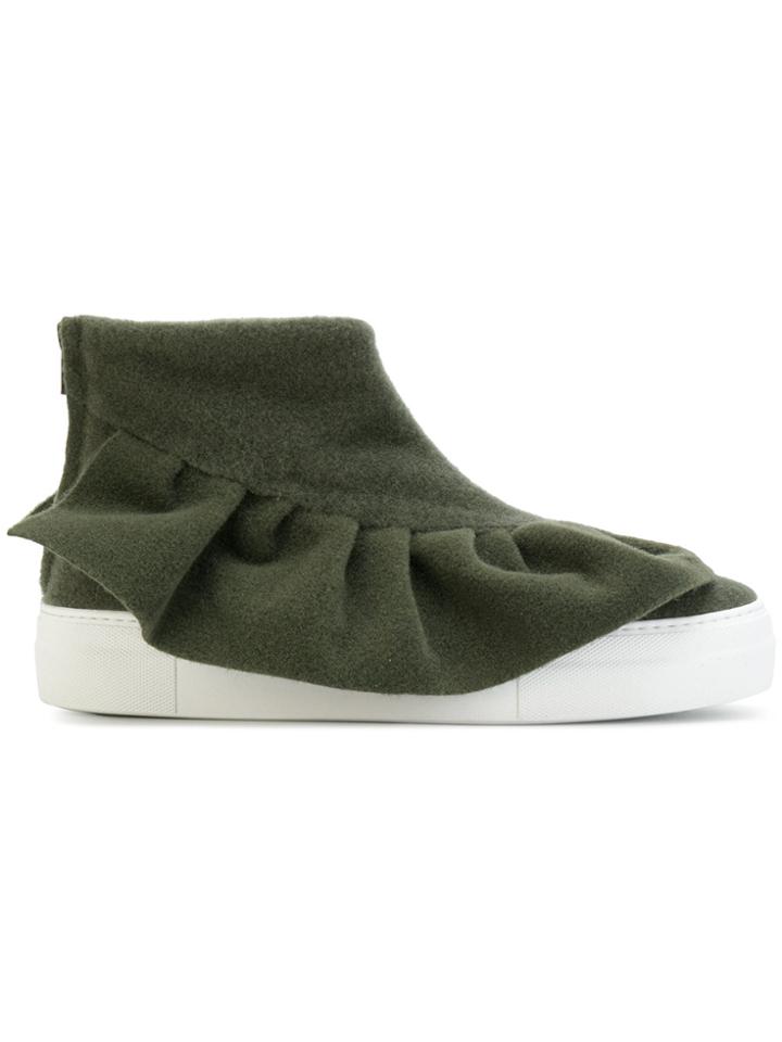 Joshua Sanders Ruffled Hi-tops - Green