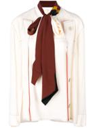 Marni Scarf Detail Buttoned Top - Nude & Neutrals