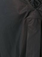 Lareida - 'rocco' Frilled Short Sleeve Blouse - Women - Cotton - 36, Black, Cotton