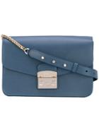Furla - Studded Strap Shoulder Bag - Women - Calf Leather - One Size, Blue, Calf Leather
