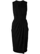 Givenchy Ruched Front Shift Dress, Women's, Size: 34, Black, Viscose/spandex/elastane/polyamide