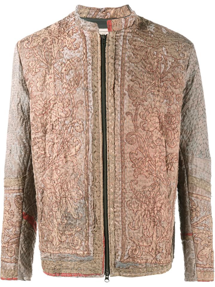 By Walid Embroidered Ecclesiastical Jacket - Brown