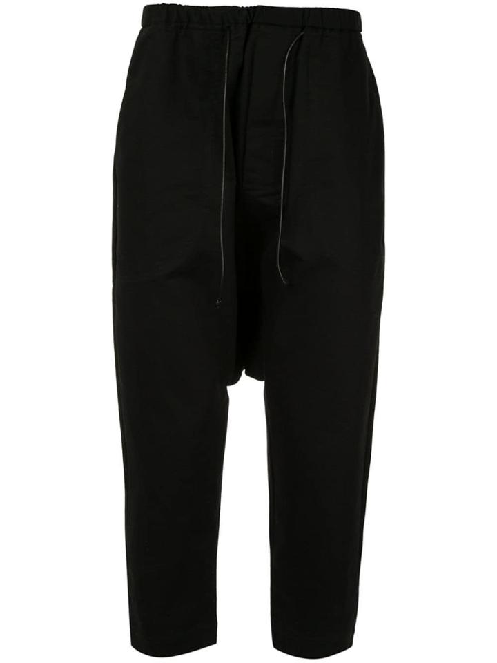 Joe Chia Black Drop-crotch Trousers