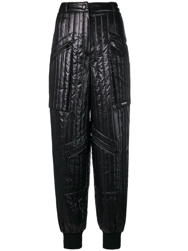 Misbhv Quilted Tapered Trousers - Black