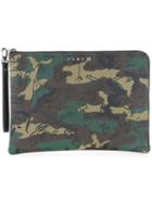 Roar Doodle Clutch Bag, Men's, Green, Pvc