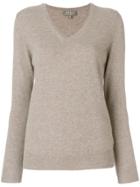 N.peal Cashmere V-neck Jumper - Brown