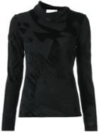 Velvet Top - Women - Polyester/viscose - 38, Black, Polyester/viscose, Lilly Sarti