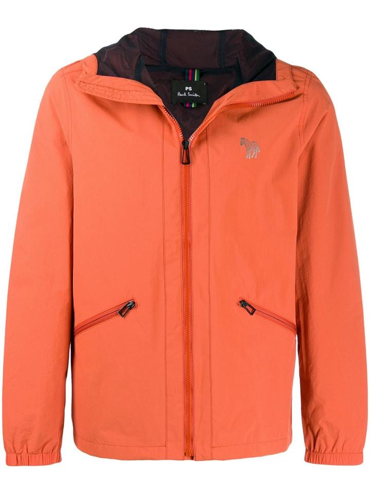 Ps Paul Smith Reflective Zebra Hooded Jacket - Orange