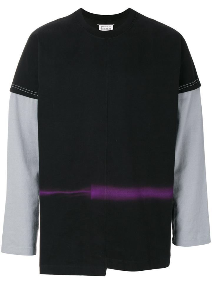 Maison Margiela Asymmetric Hem Layered Top - Black