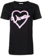 Vivetta Logo Heart T-shirt - Black