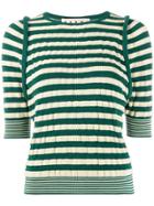 Marni Stripped Knitted Top - Green