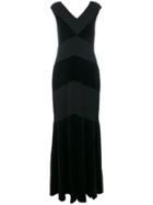 Ralph Lauren V-neck Evening Dress - Black