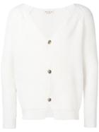 Ma'ry'ya V-neck Button Cardigan - White