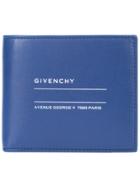 Givenchy Printed Logo Wallet - Blue
