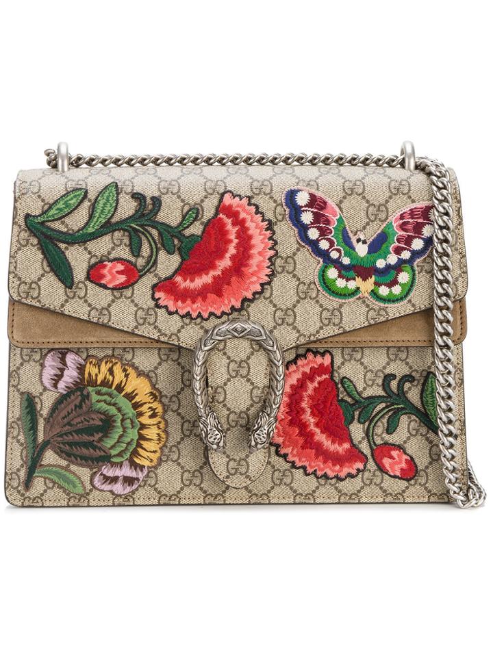 Gucci Dionysus Gg Supreme Shoulder Bag - Brown