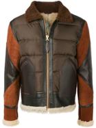 Schott Radio Operator Padded Jacket - Brown