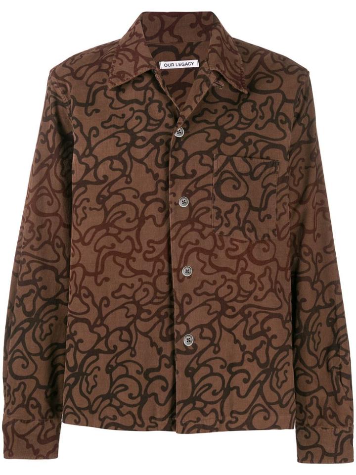 Our Legacy Swirl-print Shirt - Brown
