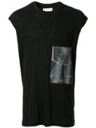 Song For The Mute Oversized Print Tank Top - Black