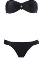 Brigitte Embellished Bandeau Bikini Set - Black