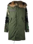 Night Market Fox Fur Lined Parka - Green