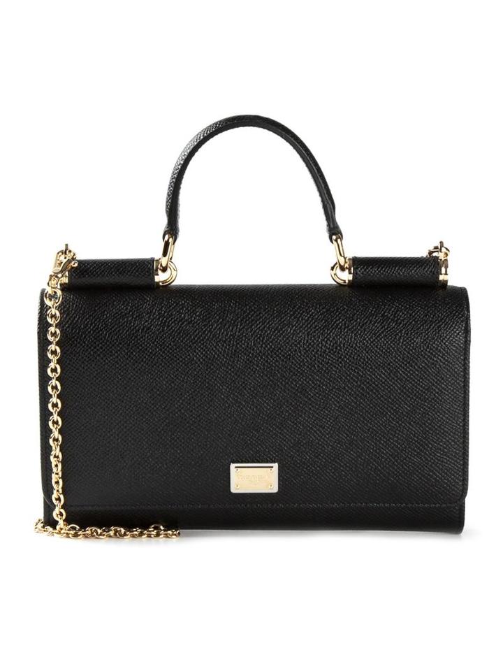 Dolce & Gabbana Mini 'von' Wallet Crossbody Bag, Women's, Black, Leather