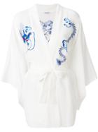 P.a.r.o.s.h. Embroidered Kimono Jacket - White
