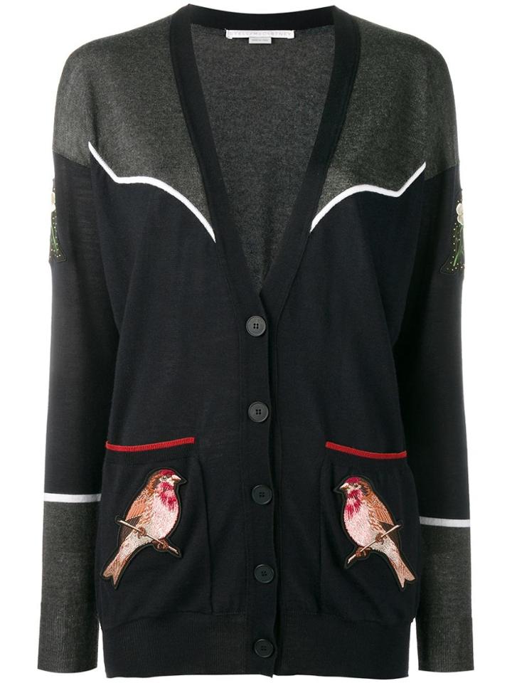 Stella Mccartney Embroidered Western Robin Cardigan - Blue