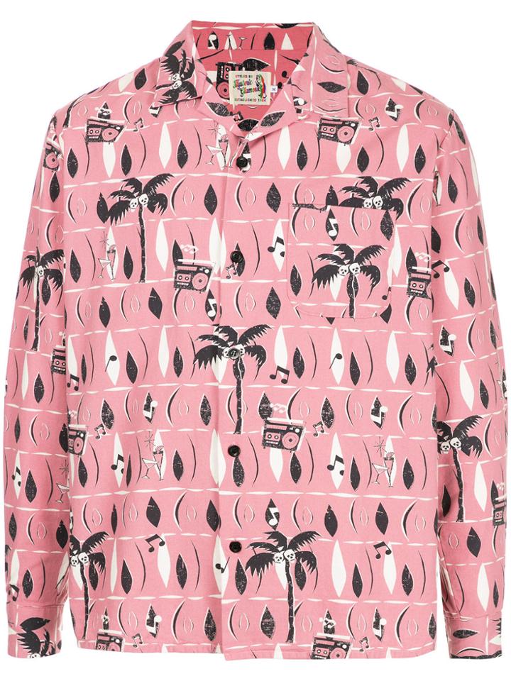 Hysteric Glamour Print Long-sleeve Shirt - Pink & Purple