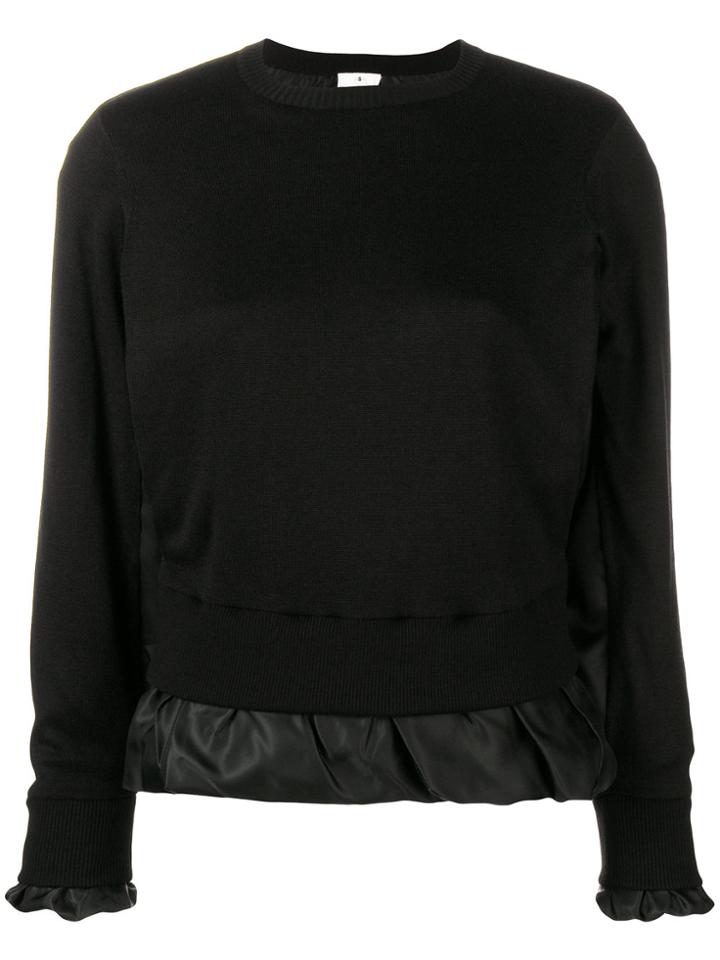Comme Des Garçons Noir Kei Ninomiya Satin Underlayer Knitted Jumper -