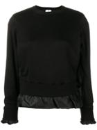 Comme Des Garçons Noir Kei Ninomiya Satin Underlayer Knitted Jumper -