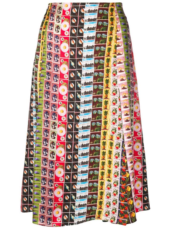 Paul Smith High Waisted Stamp Skirt - Brown