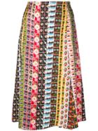 Paul Smith High Waisted Stamp Skirt - Brown