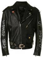 Balenciaga Personalized Biker Jacket - Black