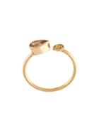 Liska Teardrop Ring, Women's, Metallic, Gold/amethyst