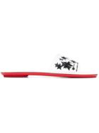Miu Miu Star Print Sandals - Red