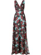 Carolina Herrera Long Floral Gown Dress