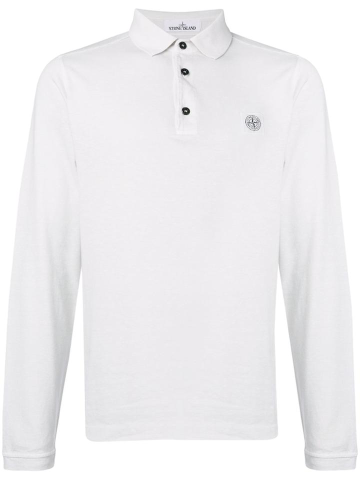 Stone Island Long Sleeve Polo Shirt - Nude & Neutrals