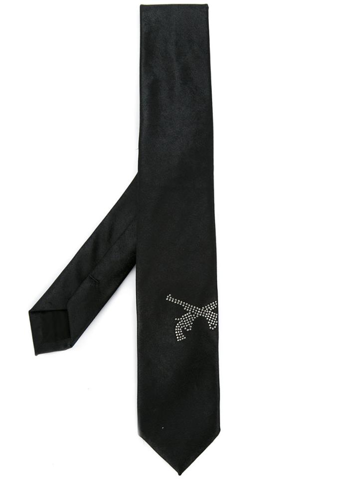 Roar Studded Logo Tie - Black