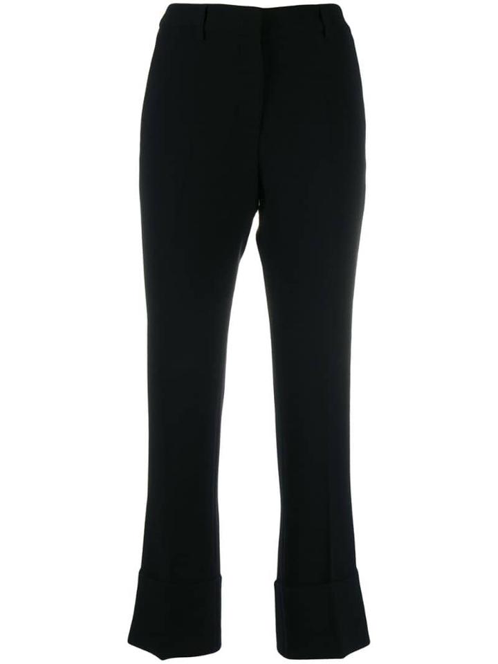 Alberto Biani Slim-fit Crepe Trousers - Black