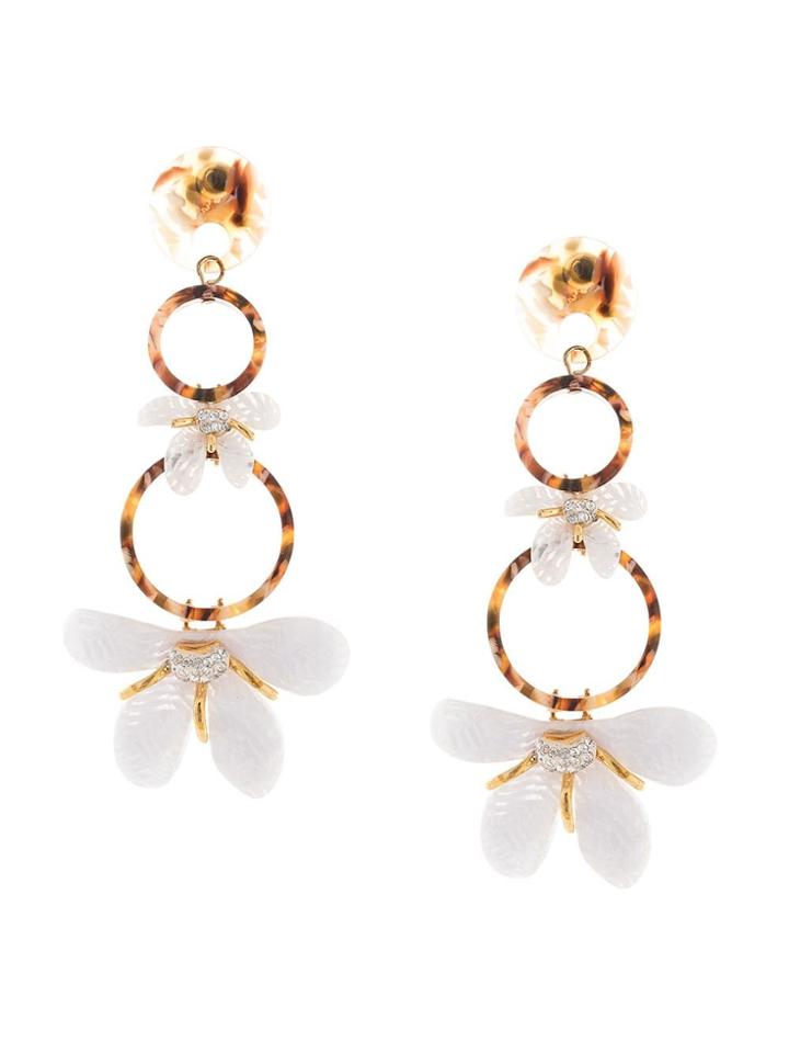 Lele Sadoughi Trumpet Earrings - White