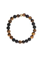 Nialaya Jewelry Elasticated Stone Bracelet - Brown