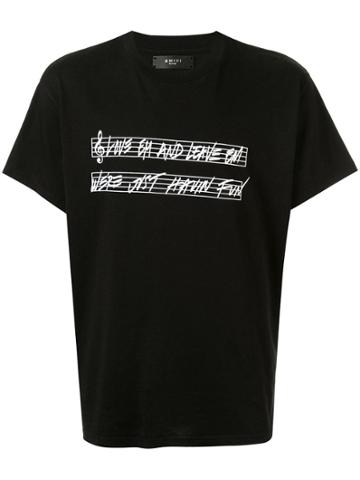 Amiri Love Em Leave Em Print T-shirt - Black