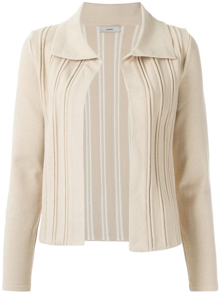 Egrey - Knitted Cardigan - Women - Acrylic/spandex/elastane/viscose/polyimide - P, Nude/neutrals, Acrylic/spandex/elastane/viscose/polyimide
