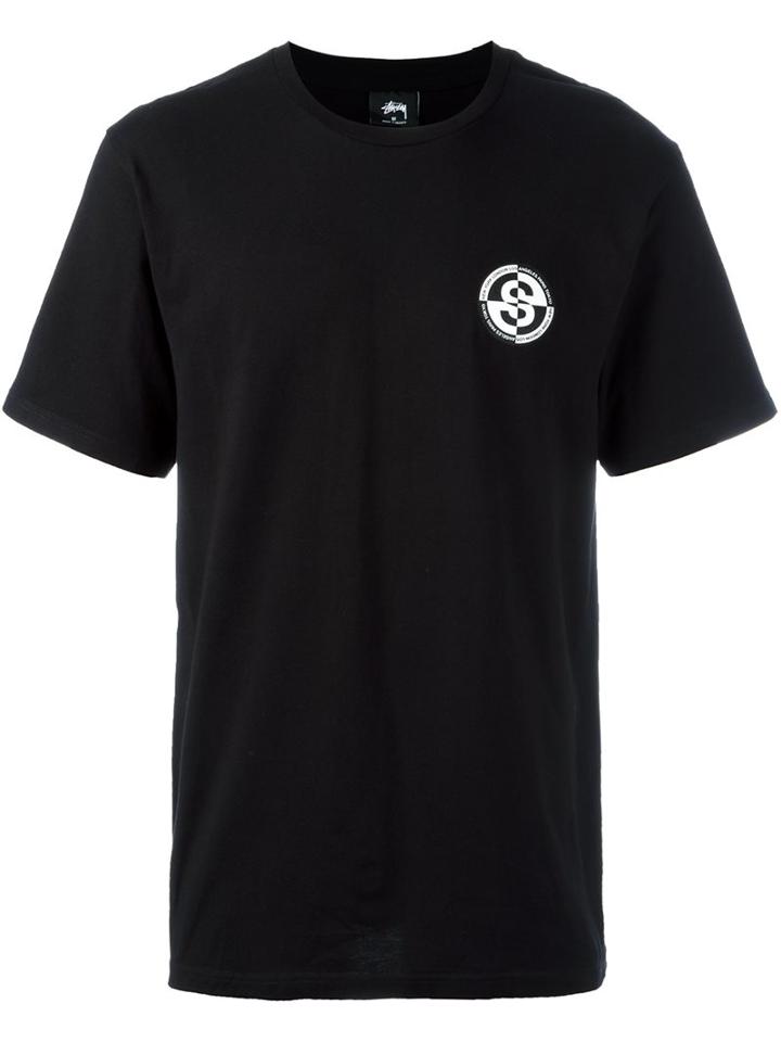 Stussy Logo T-shirt, Men's, Size: Medium, Black, Cotton